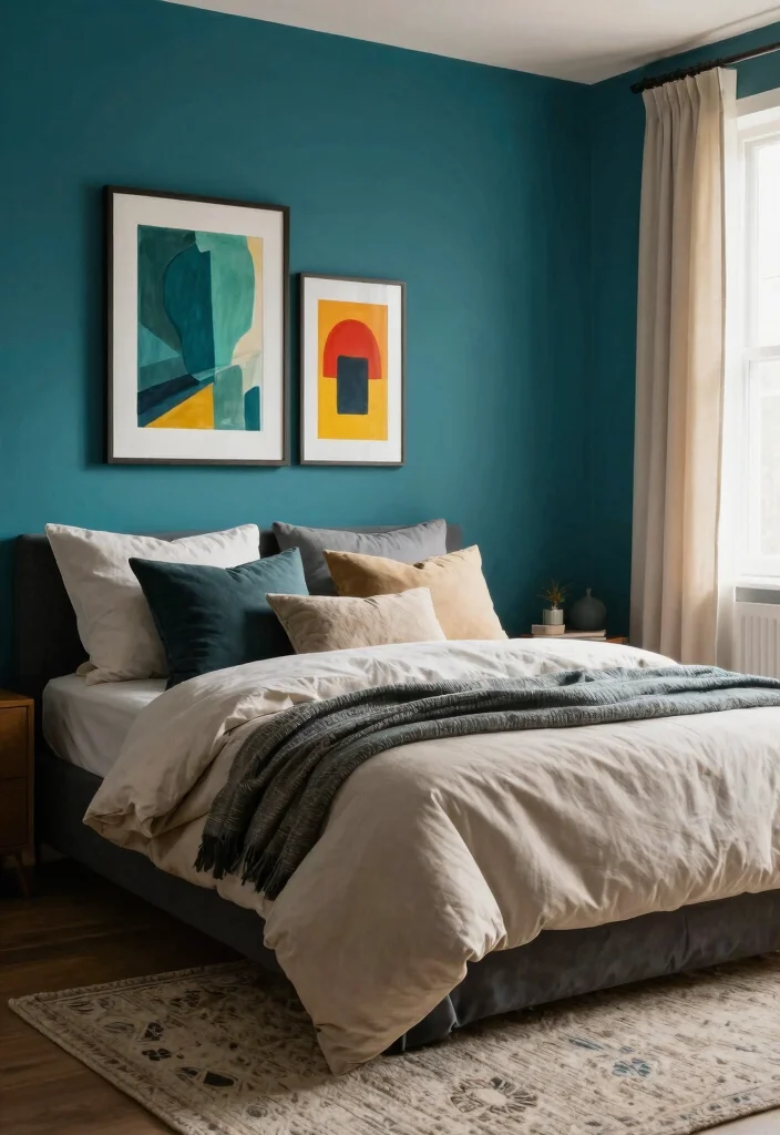 Transform Your Space: 15 Color Drenching Bedroom Ideas You Need to Try NOW! 2 Transform Your Space: 15 Color Drenching Bedroom Ideas You Need to Try NOW! - 1. Bold Accent Walls 1