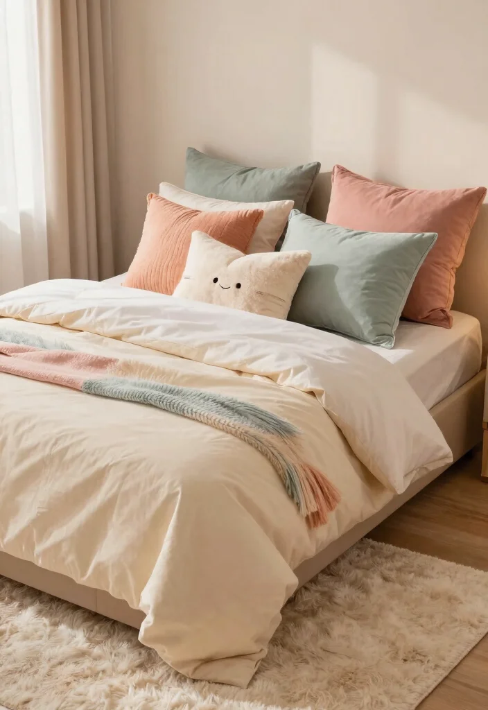 Transform Your Space: 15 Color Drenching Bedroom Ideas You Need to Try NOW! 32 Transform Your Space: 15 Color Drenching Bedroom Ideas You Need to Try NOW! - 9. Multi-Colored Accent Pillows 1