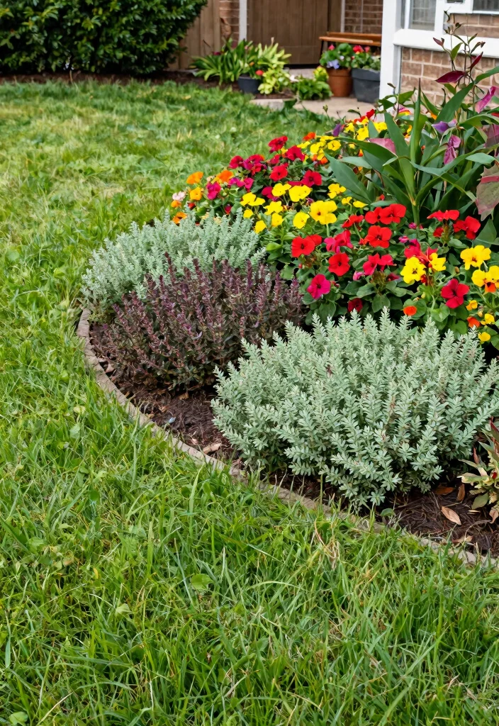 Unlock Your Home's Charm: 15+ Cute Front Yard Ideas for Stunning Curb Appeal - 11. Grass and Ground Cover Mix 1