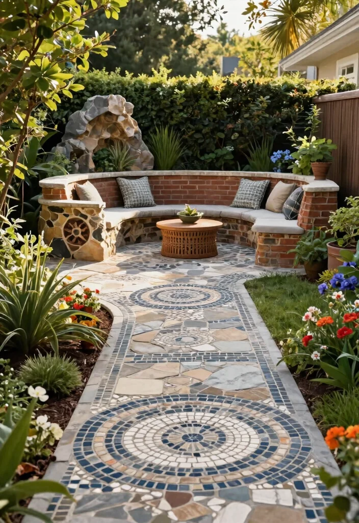 Unlock Your Home's Charm: 15+ Cute Front Yard Ideas for Stunning Curb Appeal - 13. Artistic Hardscaping 1