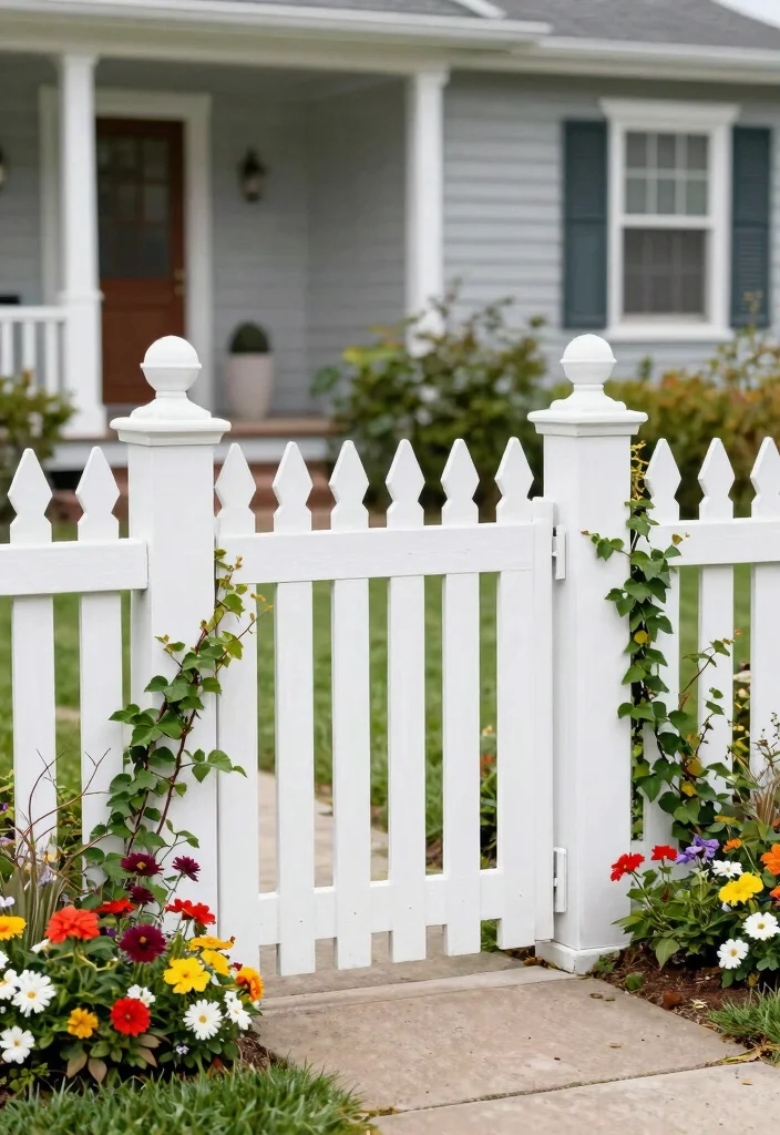 Unlock Your Home's Charm: 15+ Cute Front Yard Ideas for Stunning Curb Appeal - 3. Decorative Fences 1