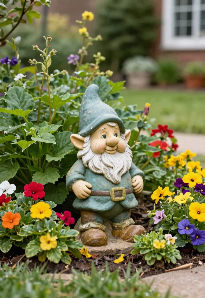 Unlock Your Home's Charm: 15+ Cute Front Yard Ideas for Stunning Curb Appeal - 4. Garden Statues and Decor 1