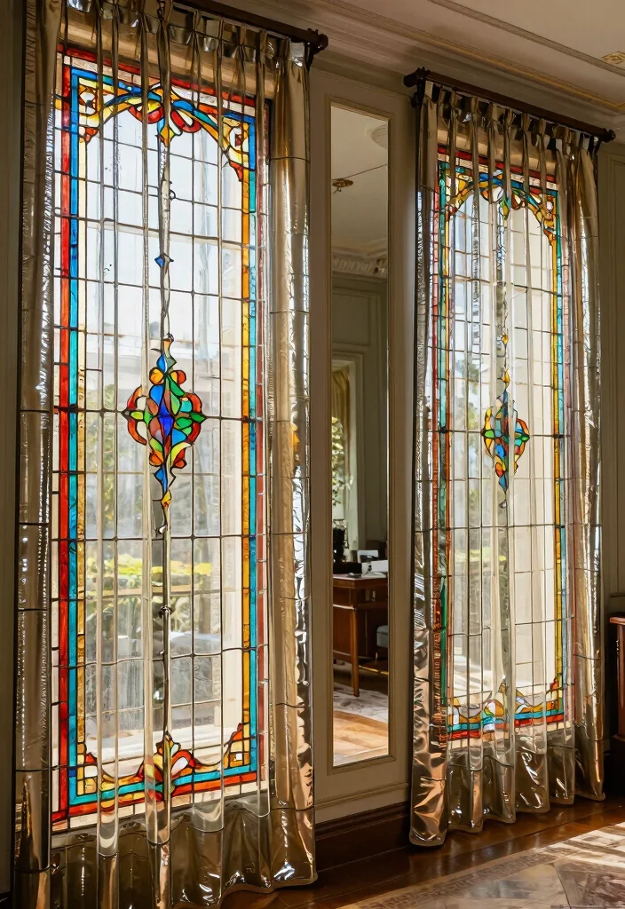 Unlock the Instagram Spring Trend: 11 Stained Glass Curtain Hacks You Can't Miss! - 11. Reflective Elements 1