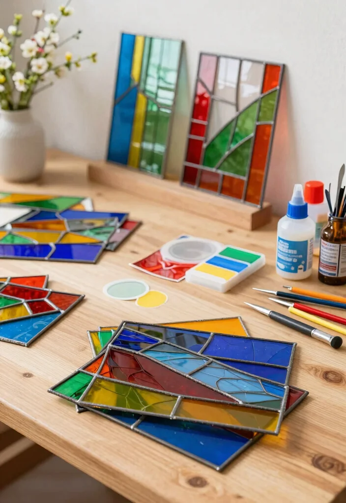 Unlock the Instagram Spring Trend: 11 Stained Glass Curtain Hacks You Can't Miss! - 5. DIY Stained Glass Art 1