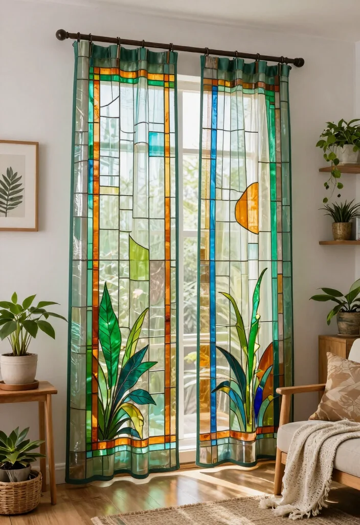 Unlock the Instagram Spring Trend: 11 Stained Glass Curtain Hacks You Can't Miss! - 8. Eco-Friendly Options 1