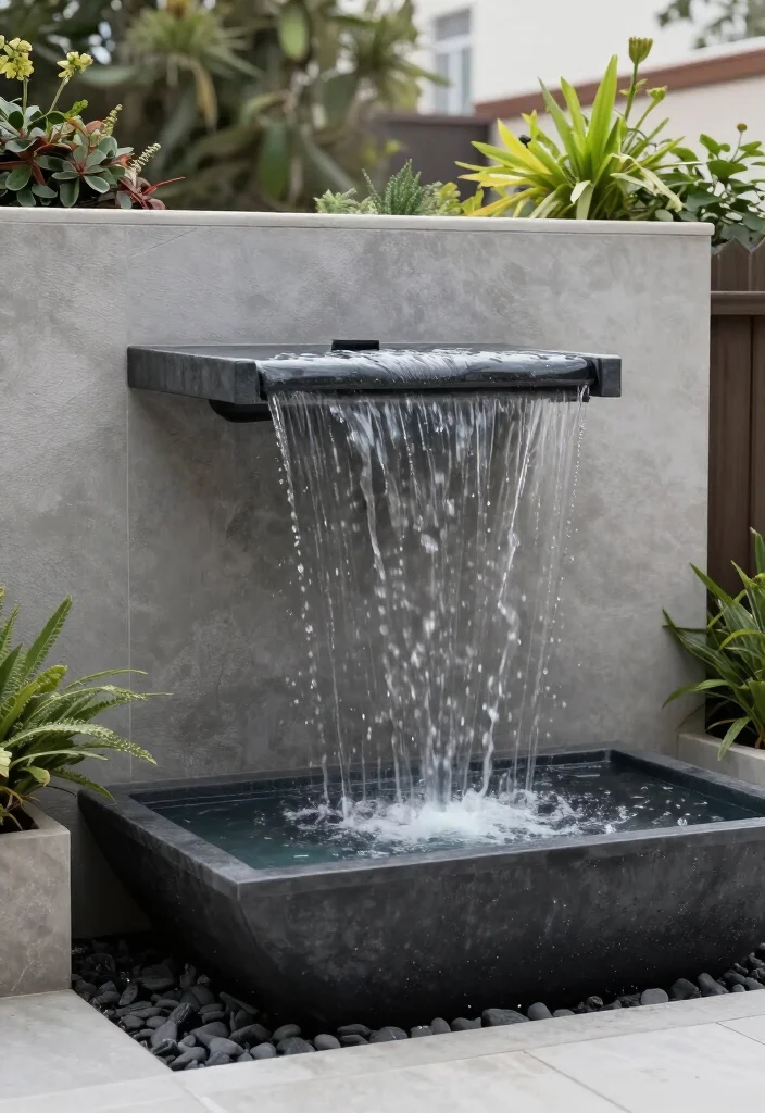11 Stunning DIY Water Feature Ideas That Will Transform Your Backyard Oasis! - 9. Modern Wall Fountain 1