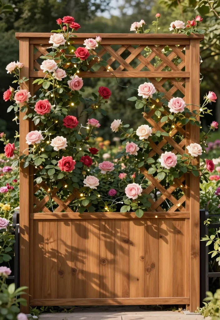 11 Best Wood Fence Ideas That'll Add Character and Charm to Your Yard (You'll Love #5!) 12 11 Wood Fence Ideas That'll Add Character and Charm to Your Yard (You'll Love #5!) - 3. Lattice Top Fencing 1