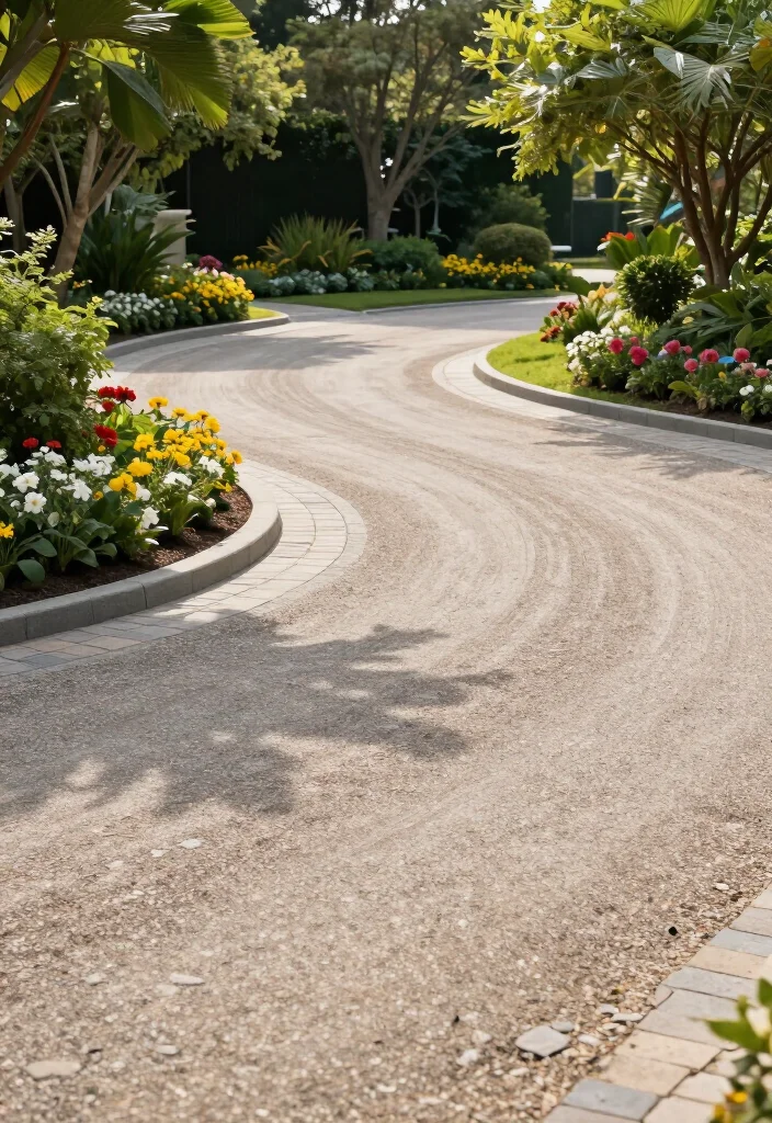13 Driveway Ideas On A Budget That Look Way More Expensive Than They Cost 63 13 Driveway Concepts On A Budget That Look Way More Expensive Than They Cost 🚗✨ - 11. Curved Pathways 1