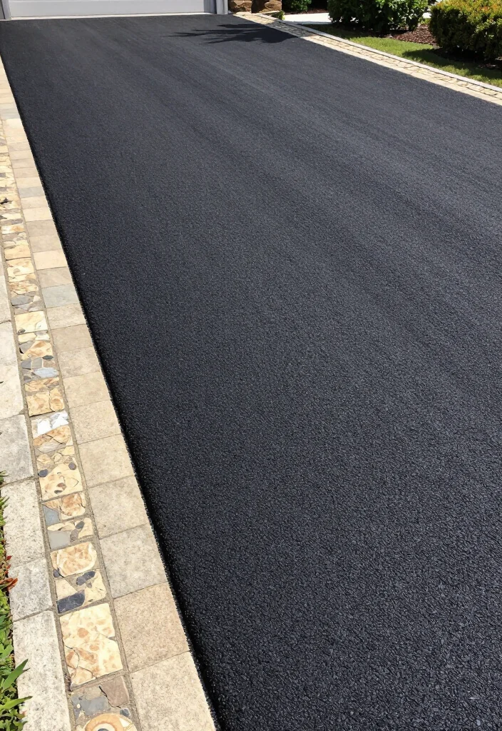 13 Driveway Ideas On A Budget That Look Way More Expensive Than They Cost 35 13 Driveway Concepts On A Budget That Look Way More Expensive Than They Cost 🚗✨ - 4. Richly Textured Asphalt 1