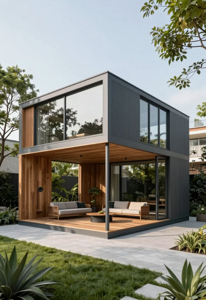 13 Stunningly Elegant Pavilion Designs You Need in Your Backyard This Year! 43 13 Stunningly Elegant Pavilion Designs You Need in Your Backyard This Year! - 12. Contemporary Hybrid Pavilion 1