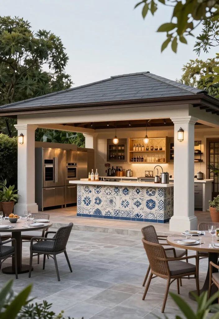13 Stunningly Elegant Pavilion Designs You Need in Your Backyard This Year! 54 13 Stunningly Elegant Pavilion Designs You Need in Your Backyard This Year! - 13. Elegant Pavilion with Outdoor Kitchen 1
