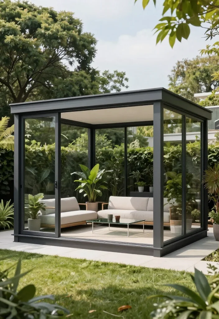 13 Stunningly Elegant Pavilion Designs You Need in Your Backyard This Year! 3 13 Stunningly Elegant Pavilion Designs You Need in Your Backyard This Year! - 2. Modern Minimalist Pavilion 1