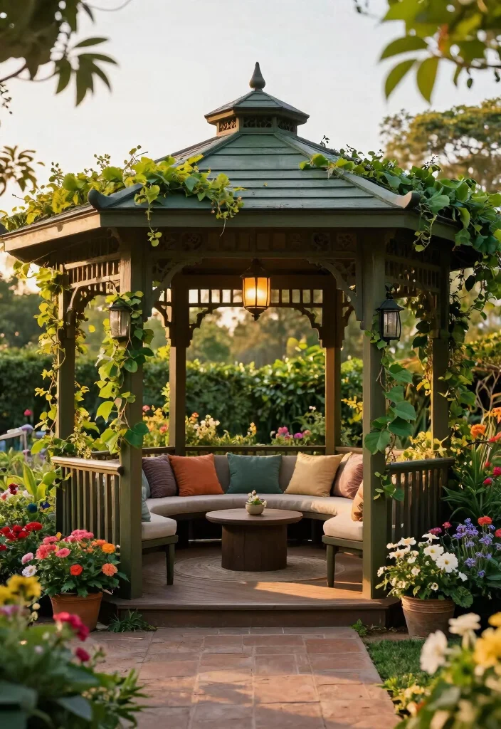 15 Best Radiant Luxury Backyard Ideas That Will Make You the Envy of Your Neighborhood! - 11. Luxurious Garden Gazebos 1