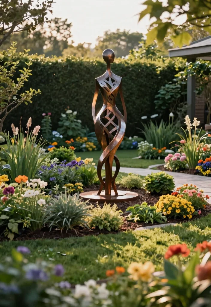 15 Best Radiant Luxury Backyard Ideas That Will Make You the Envy of Your Neighborhood! - 14. Artistic Garden Sculptures 1