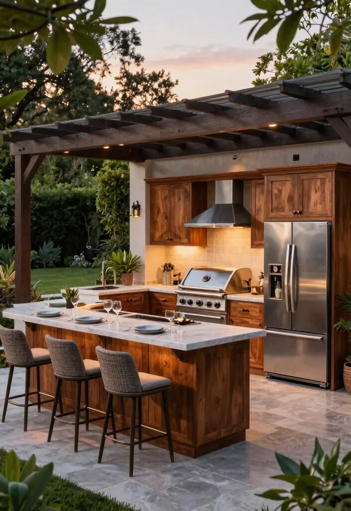 15 Best Radiant Luxury Backyard Ideas That Will Make You the Envy of Your Neighborhood! - 2. Outdoor Kitchens 1