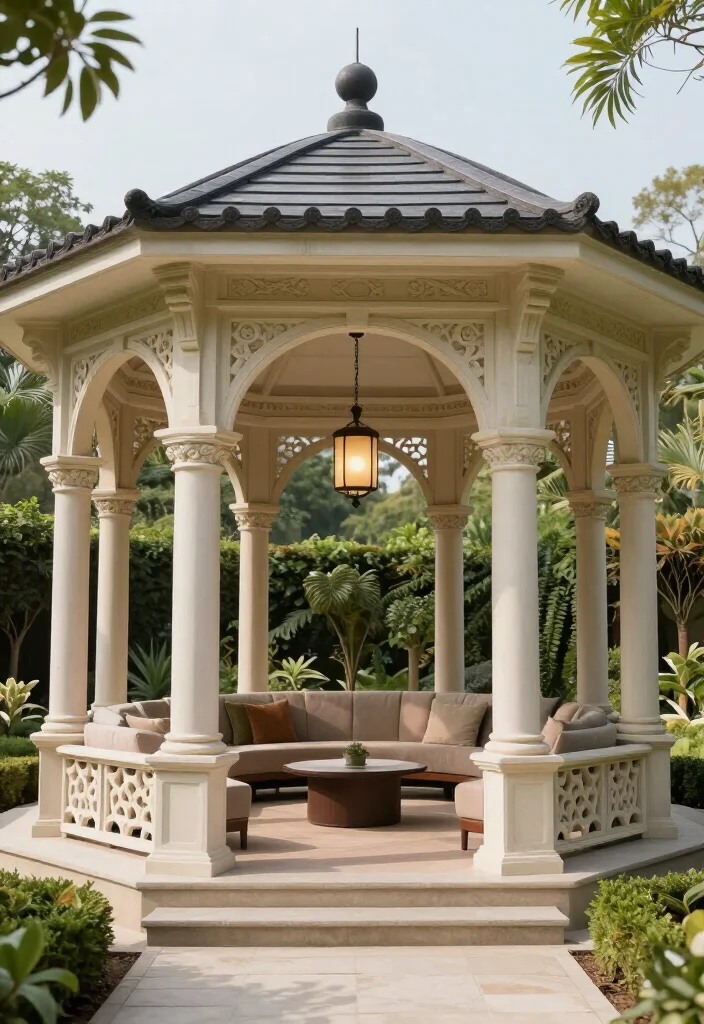 15 Modern Backyard Gazebo Designs That Will Make Your Neighbors Envious! - 13. The Elegant Pavilion 1