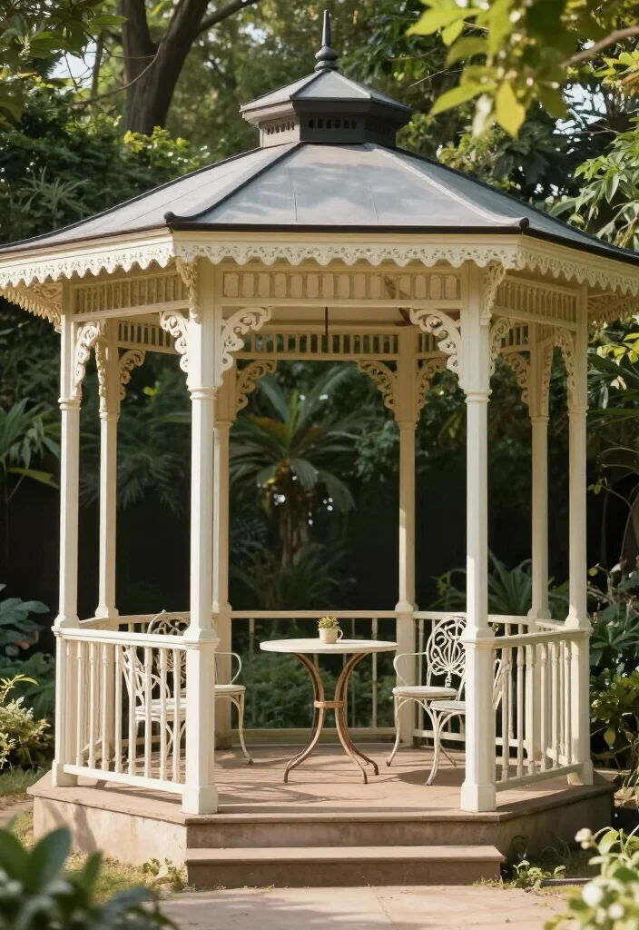 15 Modern Backyard Gazebo Designs That Will Make Your Neighbors Envious! - 14. The Vintage Vibes 1