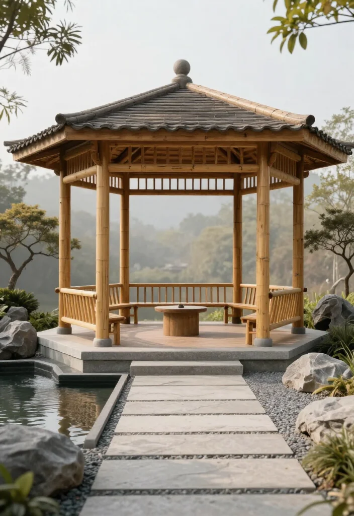 15 Modern Backyard Gazebo Designs That Will Make Your Neighbors Envious! - 6. The Zen Retreat 1