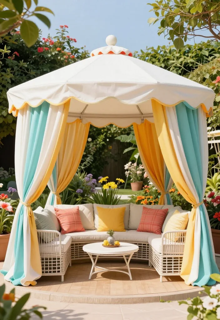 15 Modern Backyard Gazebo Designs That Will Make Your Neighbors Envious! - 8. The Chic Canopy 1
