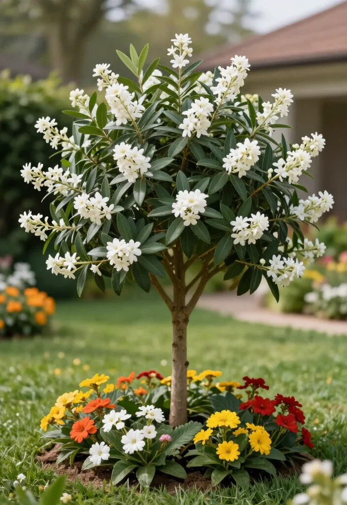 15 Small Trees for Your Front Yard That Will Make Neighbors Envious! 58 15 Small Trees for Your Front Yard That Will Make Neighbors Envious! - 14. Tea Olive (Osmanthus fragrans) 1