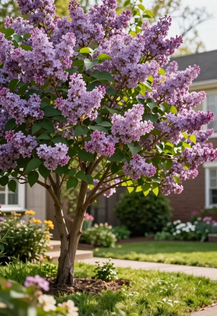 15 Small Trees for Your Front Yard That Will Make Neighbors Envious! 32 15 Small Trees for Your Front Yard That Will Make Neighbors Envious! - 9. Lilac Tree (Syringa spp.) 1
