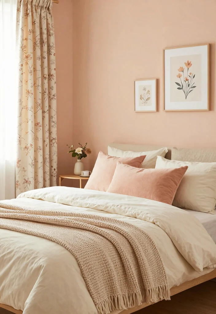 15 Stunning Bedroom Color Choices That'll Transform Your Space (You Won't Believe #7!) - 11. Soft Peach 1