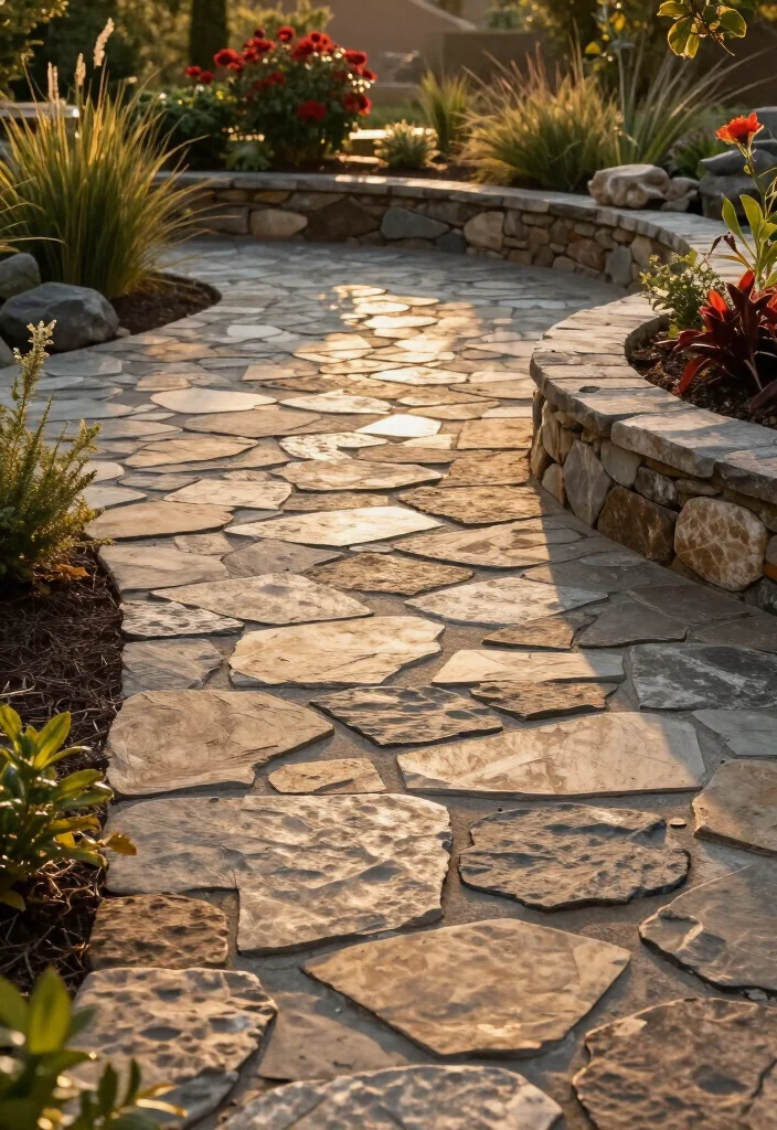 15 Stunning Paver Patios That'll Transform Your Backyard into a Dream Oasis! - 14. Combining Pavers with Natural Stones 1