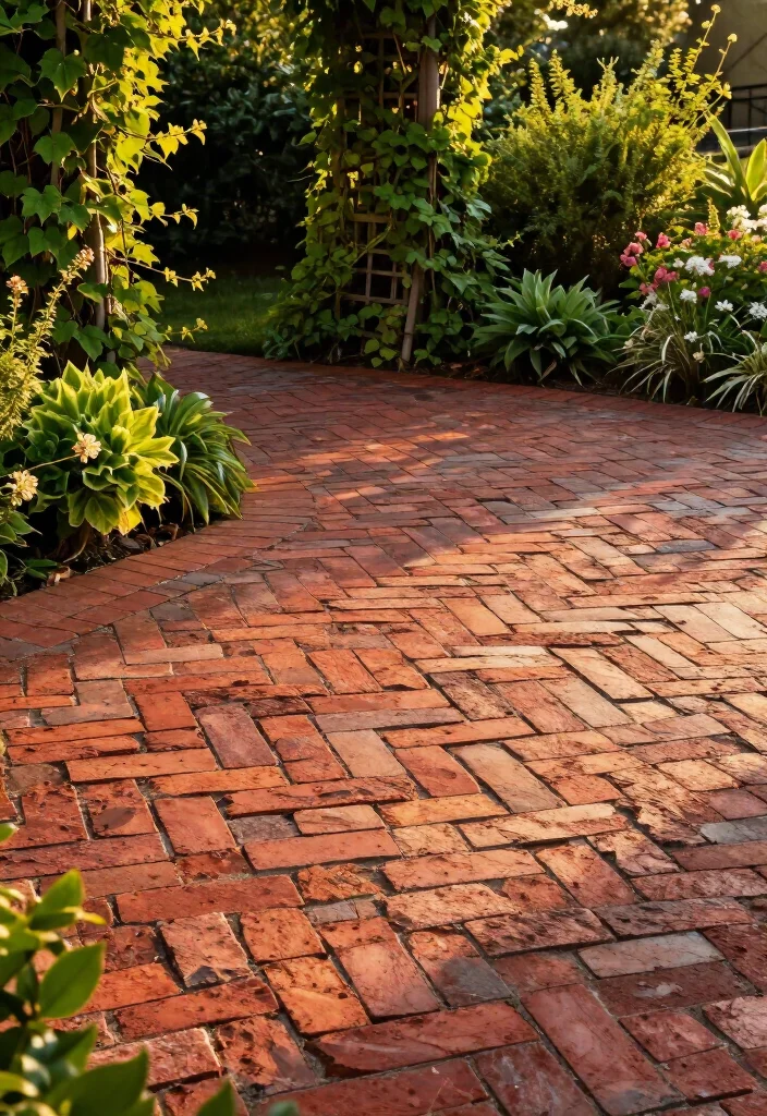 15 Stunning Paver Patios That'll Transform Your Backyard into a Dream Oasis! - 2. Rustic Red Brick Pavers 1
