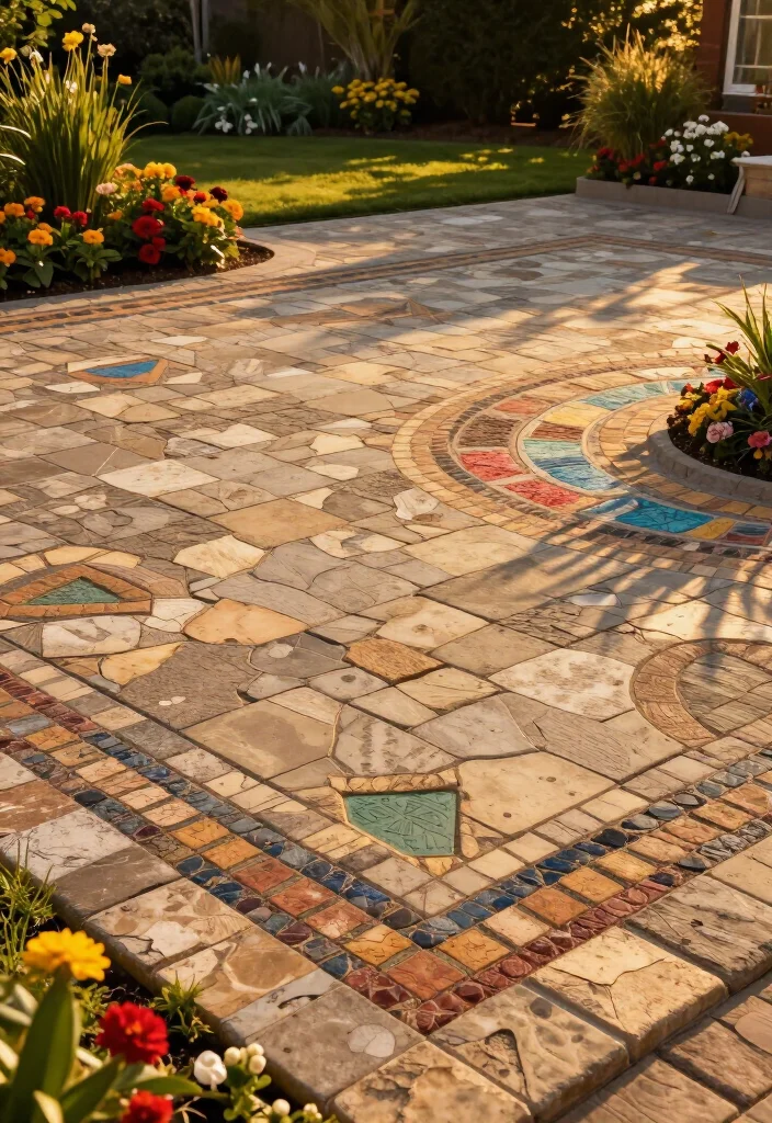 15 Stunning Paver Patios That'll Transform Your Backyard into a Dream Oasis! - 8. Decorative Borders with Paver Insets 1