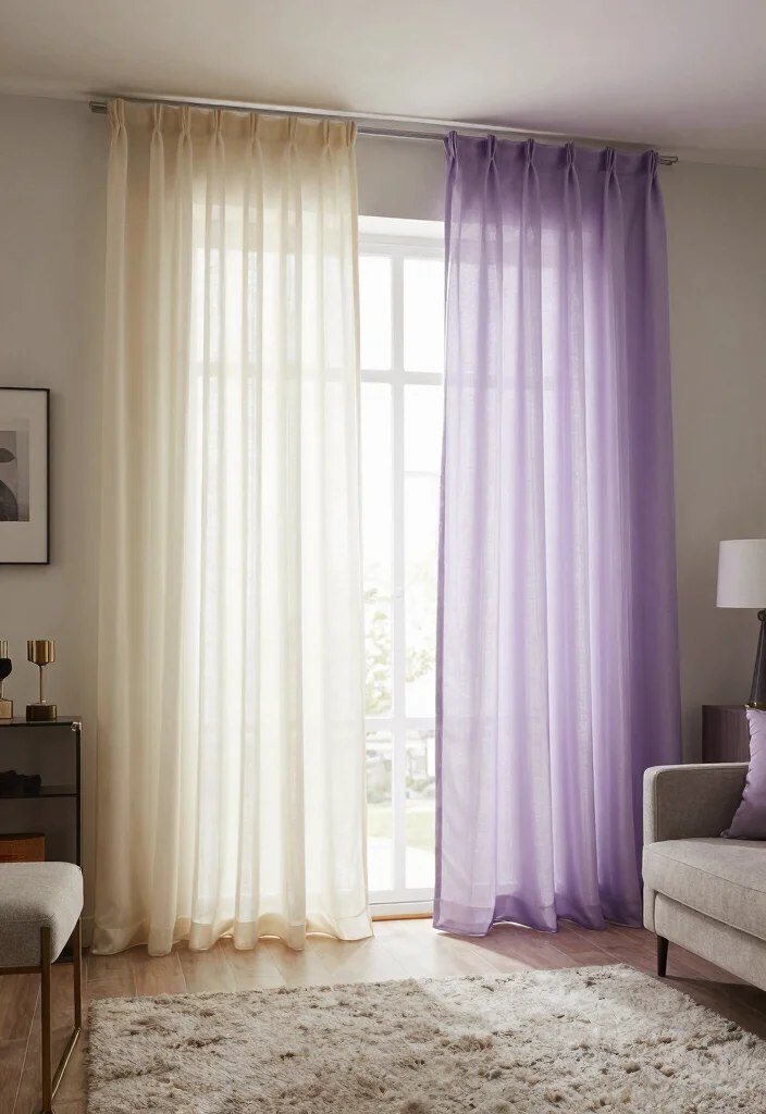 15 Trendy Sheer Curtains Living Room Ideas That'll Transform Your Space Instantly! - 5. Layered Sheers for Texture and Depth 1