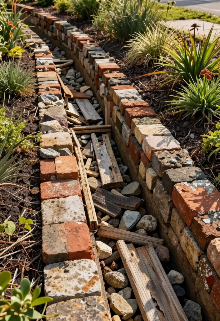 17 Stunning Drainage Ditch Landscaping Ideas That Will Transform Your Yard (You Won't Believe #5!) 22 17 Stunning Drainage Ditch Landscaping Ideas That Will Transform Your Yard (You Won't Believe #5!) - 10. Reclaimed Materials 1