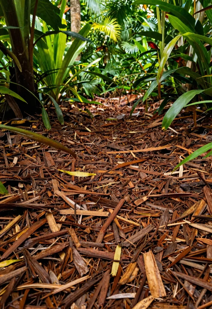 15 Stunning No Grass Jungle Landscaping Ideas for Eco-Friendly Homes! 17 Transform Your Space: 15 No Grass Jungle Landscaping Ideas for Eco-Friendly Homes! - 6. Sustainable Mulching Techniques 1