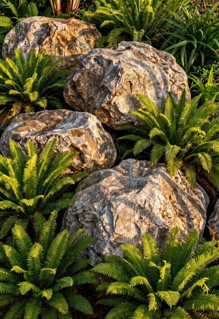 15 Stunning No Grass Jungle Landscaping Ideas for Eco-Friendly Homes! 18 Transform Your Space: 15 No Grass Jungle Landscaping Ideas for Eco-Friendly Homes! - 7. Creative Use of Rocks and Boulders 1