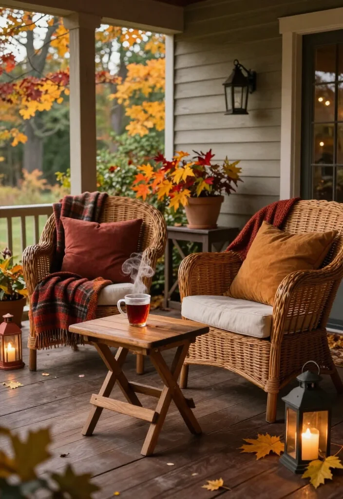 10 Stunning Early Fall Front Porch Ideas Under $100 (You'll Love #3!) - 2. Cozy Seating Area 1