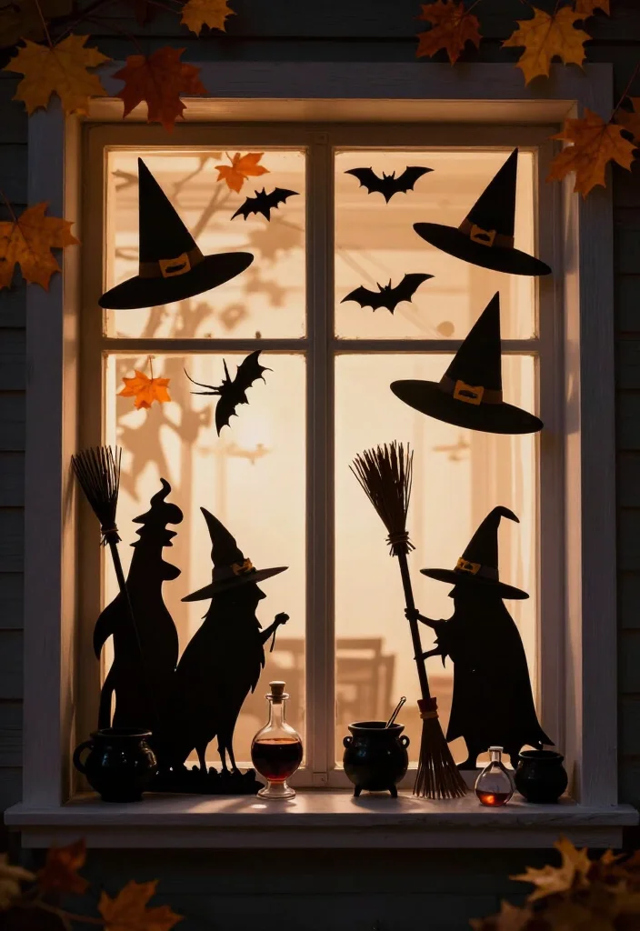 13 Spooktacular Halloween Window Decorations That Will Haunt Your Neighbors! 16 13 Spooktacular Halloween Window Decorations That Will Haunt Your Neighbors! - 5. Wicked Witches 1