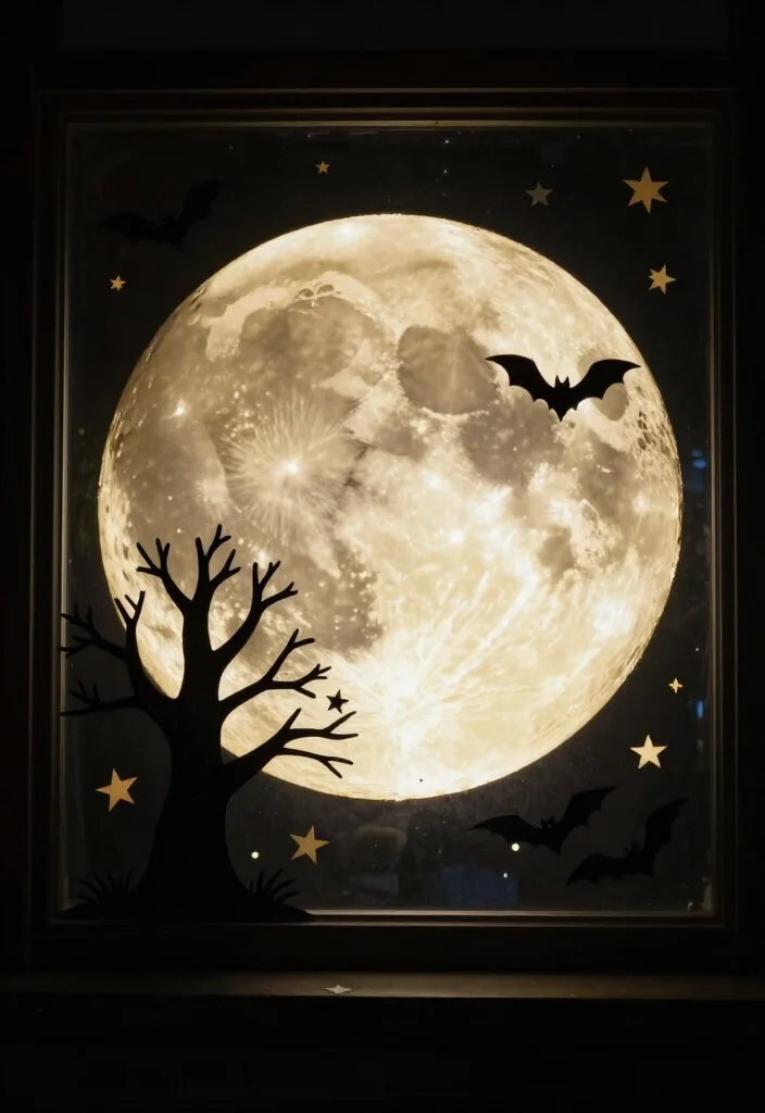13 Spooktacular Halloween Window Decorations That Will Haunt Your Neighbors! 30 13 Spooktacular Halloween Window Decorations That Will Haunt Your Neighbors! - 7. Mysterious Moonlight 1