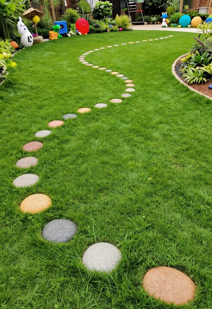 15 STUNNING Circular Driveway Ideas That Will Transform Your Home's Curb Appeal! - 13. Whimsical Turf Circular Driveway 1