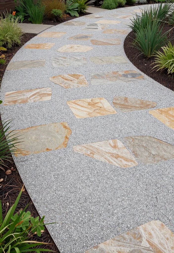 15 STUNNING Circular Driveway Ideas That Will Transform Your Home's Curb Appeal! - 14. Low-Maintenance Gravel and Stone Circular Driveway 1