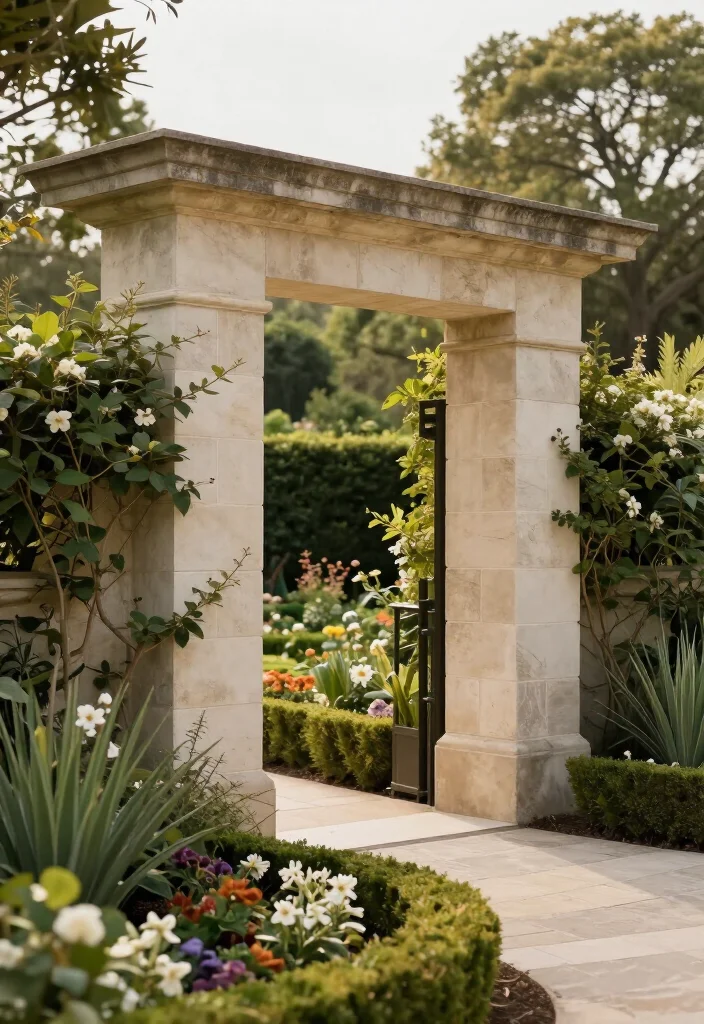 17 Best Stone Fence Ideas That Will Transform Your Garden into a Stunning Oasis! 42 17 Best Stone Fence Ideas That Will Transform Your Garden into a Stunning Oasis! - 10. Garden Stone Pillars 1