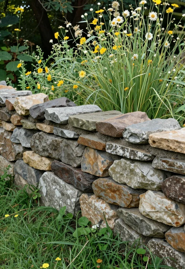 17 Best Stone Fence Ideas That Will Transform Your Garden into a Stunning Oasis! 27 17 Best Stone Fence Ideas That Will Transform Your Garden into a Stunning Oasis! - 6. Fieldstone Fence 1