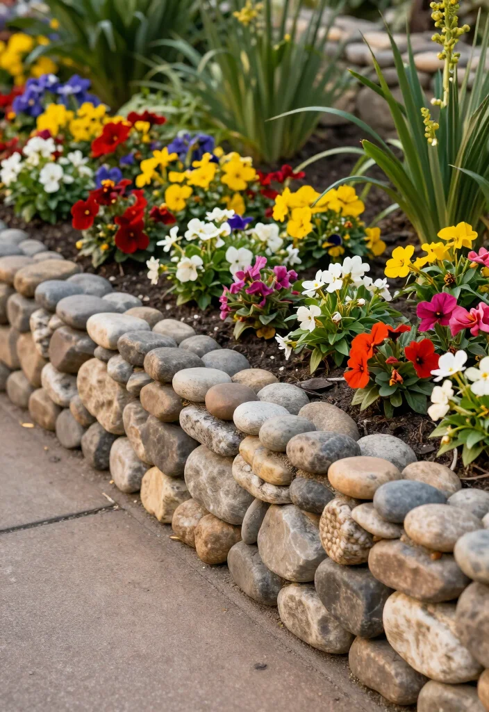 17 Best Stone Fence Ideas That Will Transform Your Garden into a Stunning Oasis! 41 17 Best Stone Fence Ideas That Will Transform Your Garden into a Stunning Oasis! - 9. Stone Border Fence 1