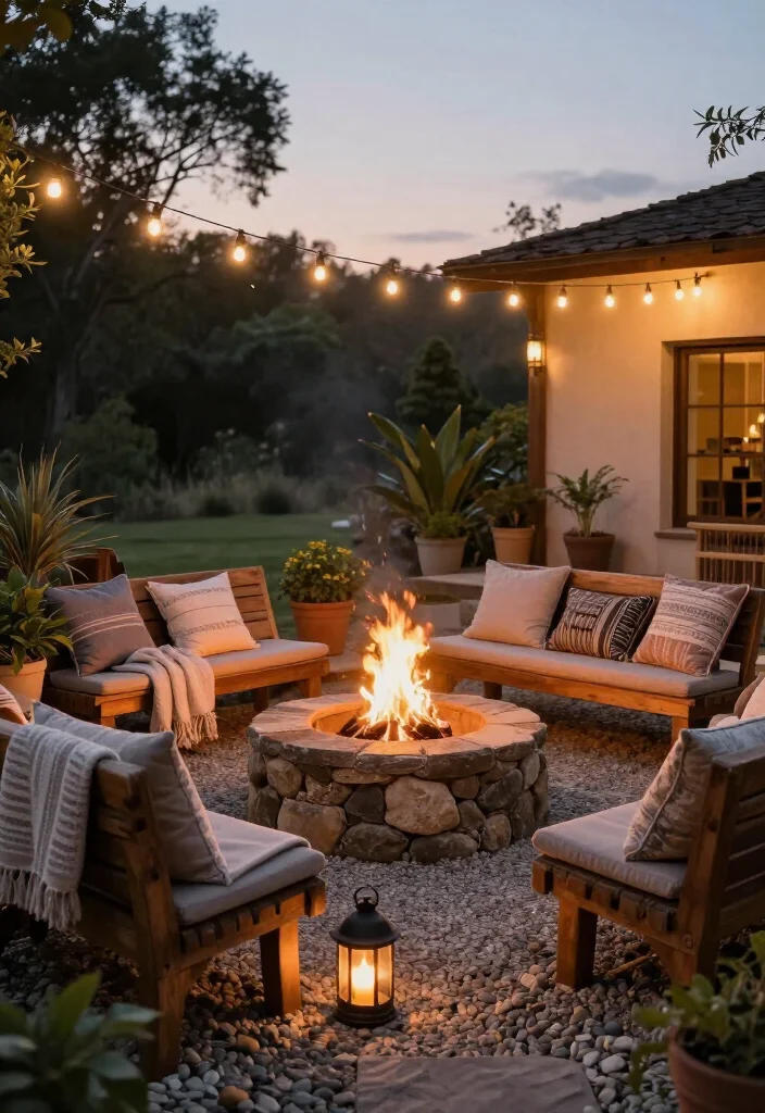17 Rustic Backyard Ideas That'll Transform Your Outdoor Living Space (You Won't Believe #5!) - 1. Cozy Fire Pit Area 1