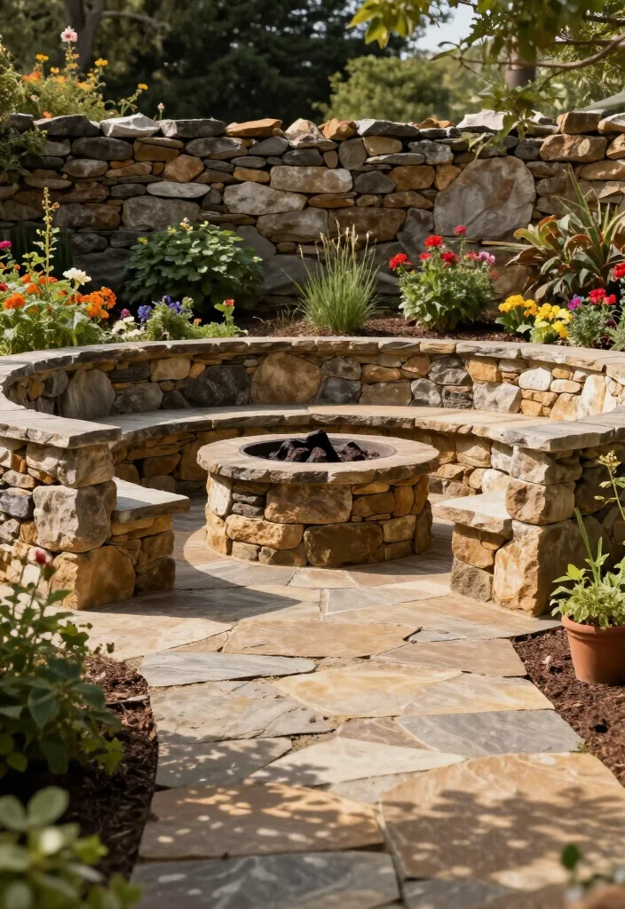 17 Rustic Backyard Ideas That'll Transform Your Outdoor Living Space (You Won't Believe #5!) - 13. Natural Stone Features 1