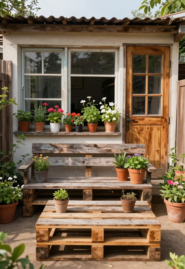 17 Rustic Backyard Ideas That'll Transform Your Outdoor Living Space (You Won't Believe #5!) - 8. Upcycled Rustic Decor 1
