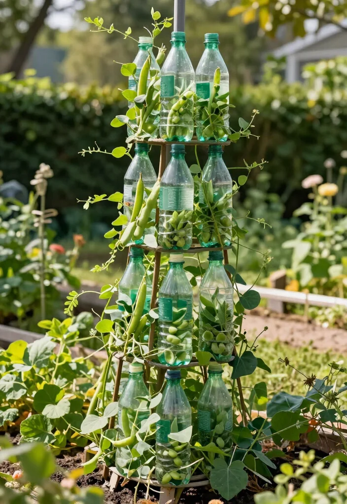 21 Plastic Bottle Vertical Garden Ideas You Can Start Today (You'll Be Amazed by #5!) - 13. Vertical Garden Trellis 1