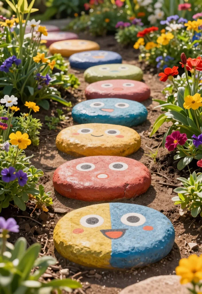 Elevate Your Landscape: 19 Creative Garden Stairs Ideas You Must See! - 10. Creative Stepping Stones 1