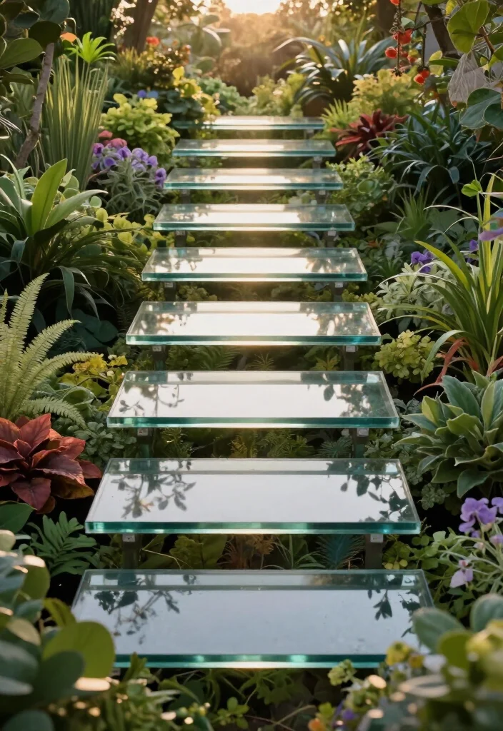 Elevate Your Landscape: 19 Creative Garden Stairs Ideas You Must See! - 16. Floating Steps for a Unique Appeal 1