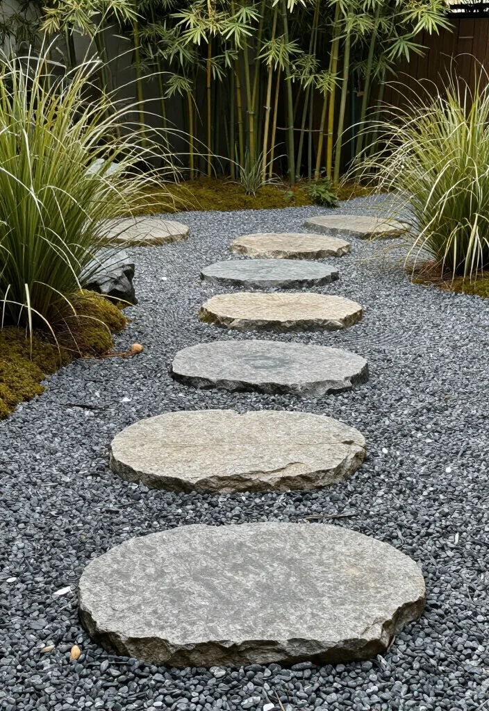 Elevate Your Landscape: 19 Creative Garden Stairs Ideas You Must See! - 6. Zen Garden Steps 1