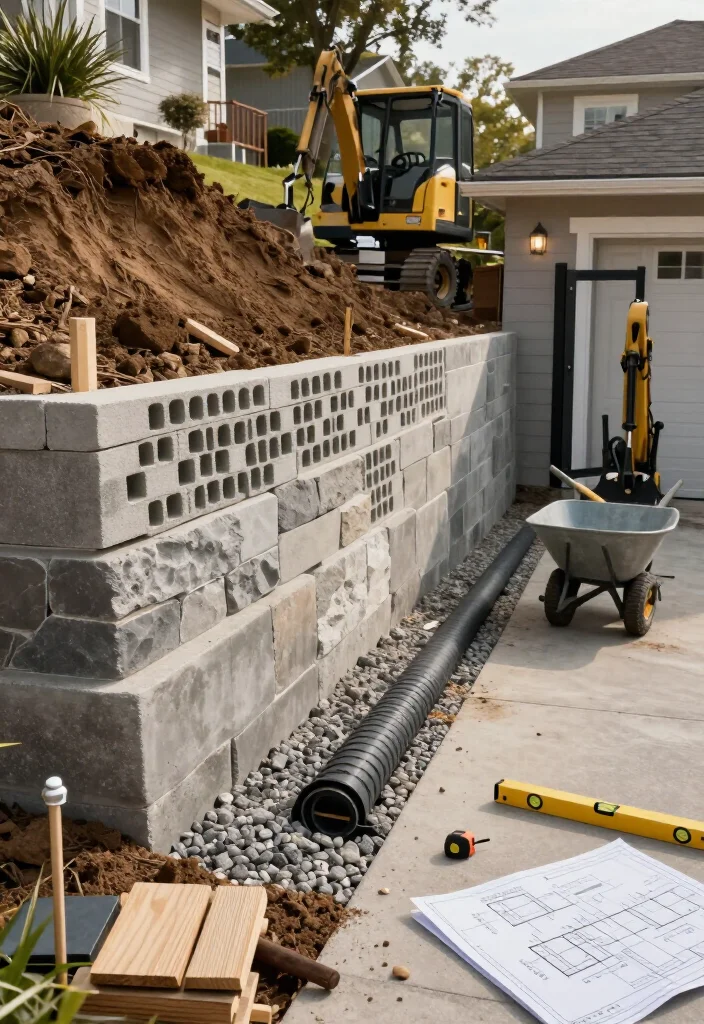 10 Retaining Wall Cost Comparisons for 2026: Block, Concrete, Stone or Timber—which One Costs Less? - 8. Wall Height, Slope, Access, and Permits Can Double the Quote 1