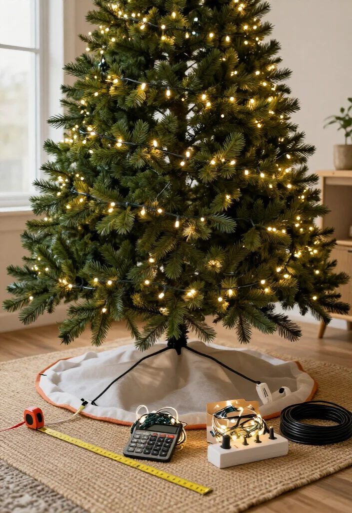 11 Best Christmas Light Calculator: How Many Feet You Need, Cost & Safety Guide - 3. Calculate Christmas Lights for a Tree by Height and Branch Density 1